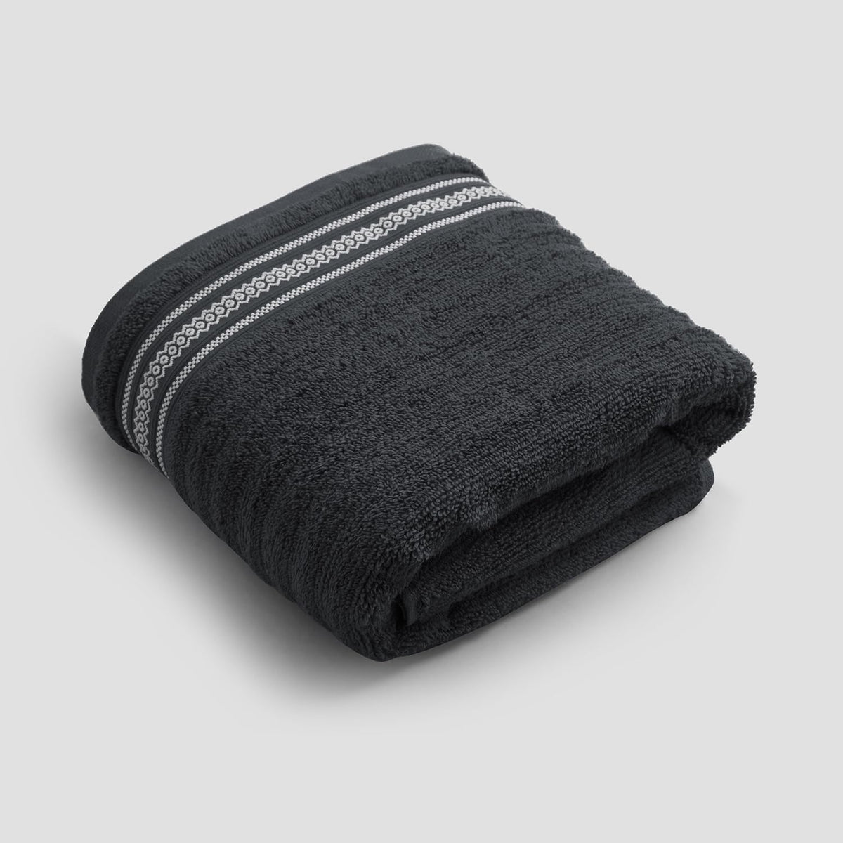 Spaces 100% Cotton Zero Twist Bath Towel 400 Gsm | High Absorbency Super Soft, Fast Drying Towels Large Size For Men & Women (Dark Grey)