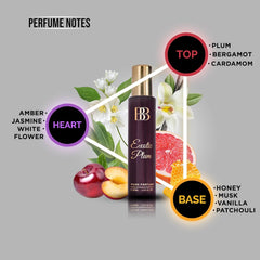 Bergamot Beaute Exotic Plum Pure Parfum 30ml 1.0 Fl.oz. | 12+ Hrs Long Lasting Perfume For Women | Higher Concentration Than EDP