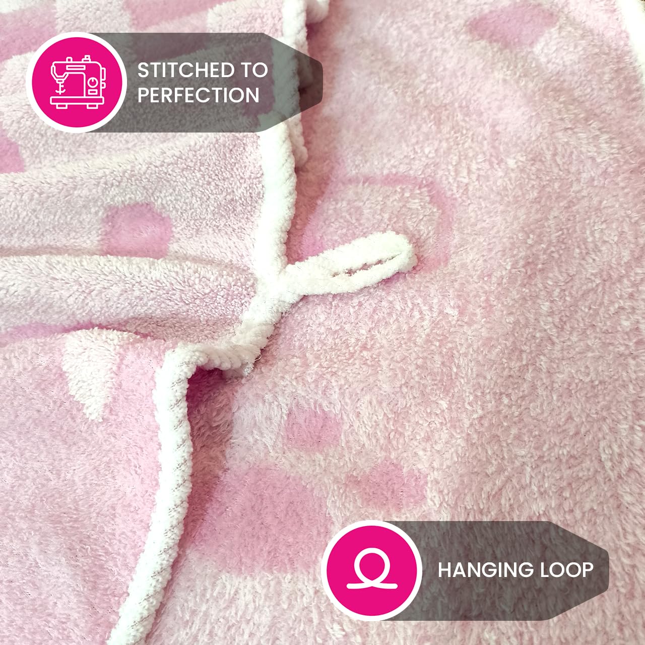 Enrich Homes Bath Towels 550 Gsm | For Women Large Size Absorbent Microfiber Bath Towel 2x Softer Than Cotton Towels (Light Pink)