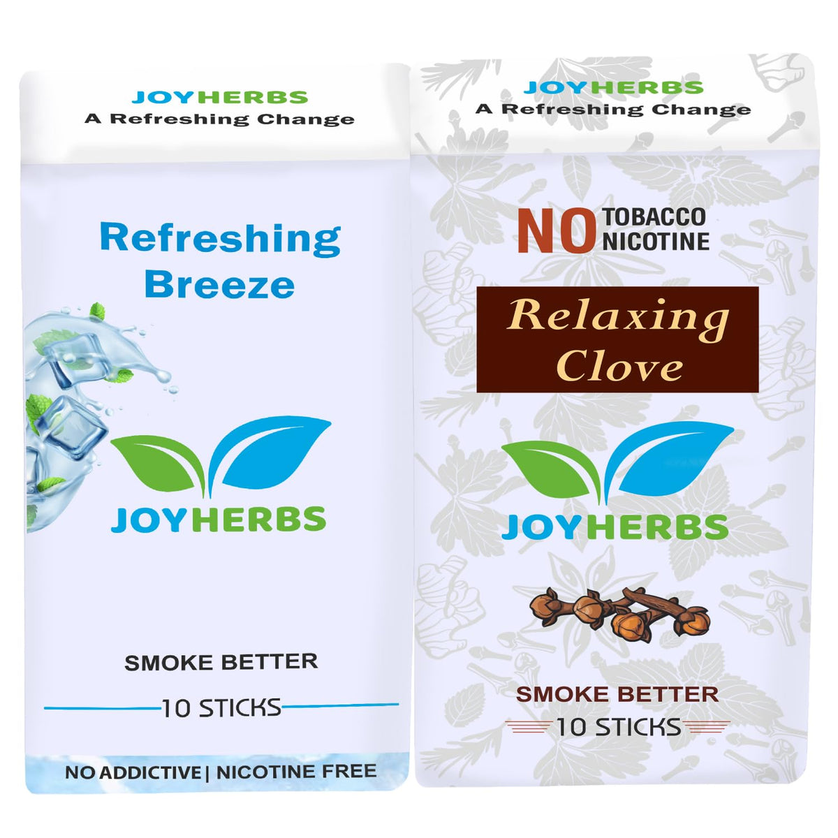 Ayurvedic Herbs Tobacco Alternatives | Non Addictive, Refreshing Breeze & Clove Flavour Smoke 20 Sticks - Tobacco & Nicotine Free