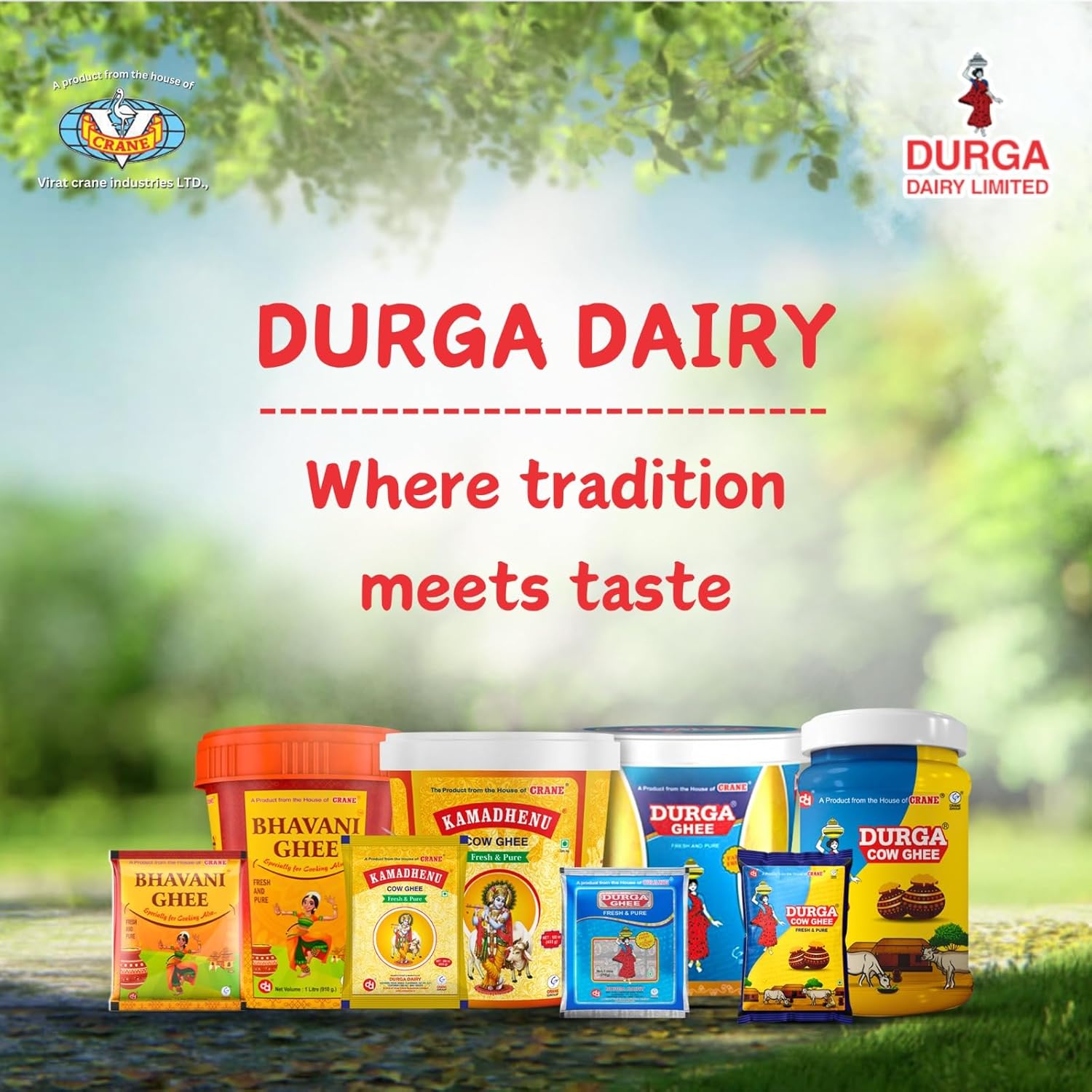 100% Pure Buffalo Ghee By Durga Ghee | Rich In Protein & Fiber Healthy Desi Ghee Good For Dishes | (1 Litr) 33.8 Ounce | Pouch Pack
