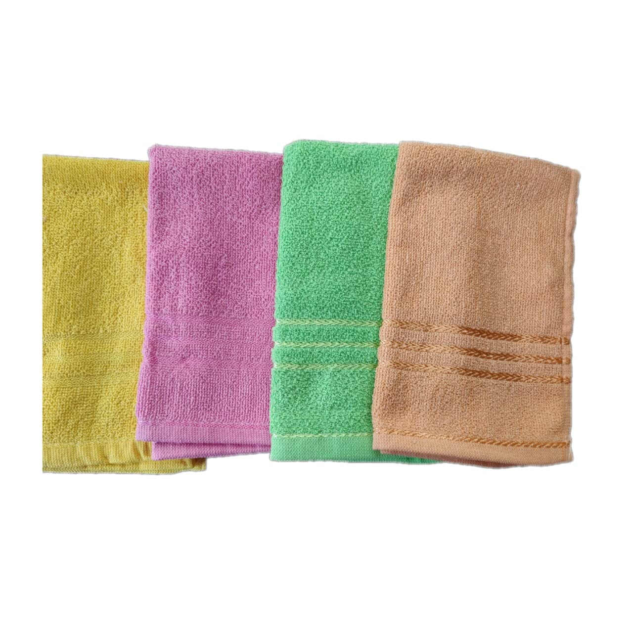 100% Cotton Plain Hand Towels 1800 Gsm | Ultra Soft & Absorbent Hand Napkin (Multicolor) - 20 Pcs