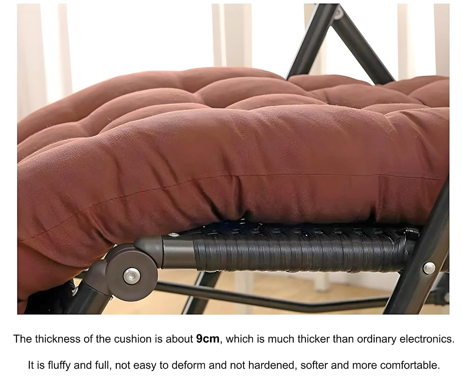 Microfiber Solid Long Quilted Chair Cushion - Pad, Chair Back Rest Pillow, Brown - Size 45 X 91 Cm | Furniture Cushion Pillow, Lightweight, Versatile Use, Breathable, Soft Pillow