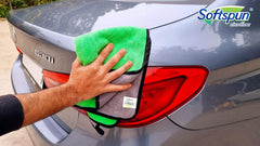 Softspun Microfiber Cloth Towel 1500 Gsm | Extra Thick Microfiber Cleaning Cloths Perfect For Bike, Auto, Cars Both Interior & Exterior (Multicolour)- Pack Of 4