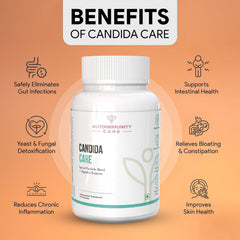 Autoimmunity Care Candida Care Special Probiotic Blend + Digestive Enzymes | Fights Infections, Leaky Gut And Candida Defense | 60 Capsules, 100gm 0.2lbs