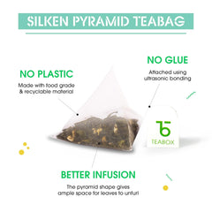 Teabox Dandelion Green Tea - 100 Pyramid Tea Bags | 100% Whole Leaf & 0% Bitterness - Green Tea From The Himalayas | Low Caffeine
