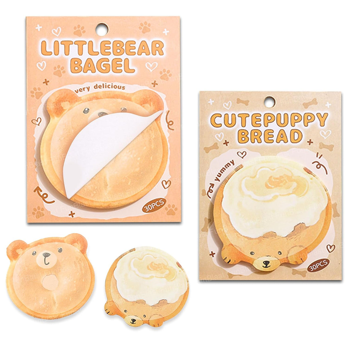 Cute Animal Sticky Notes - 4 Pcs X 60 Sheets Kawaii Memo Pads | Sticky Notes for Study, Writing