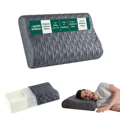 Cervical Pillow For Neck & Shoulder Pain Relief, Memory Foam Pillow, Grey - King Size | Orthopedic Pillow - Ortho Neck Support Pillow For Sleeping | Contour Medical Pillow, Washable Cover