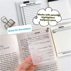 Transparent Sticky Note Pad With Lining & Grid Transparent Sticky Notes, Clear - 200 Sheets