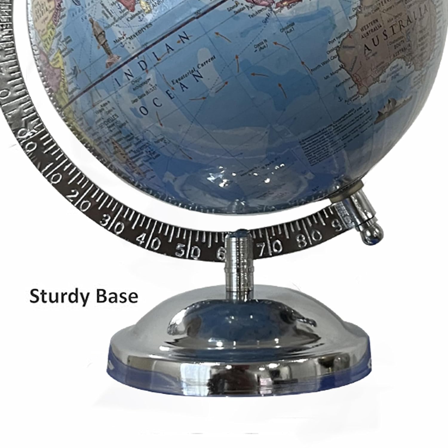 World Globe 6 Inch With Metal Stand For Kids & Student Learning 10 Years, Office & Desk Decor, Vip Occasion Or Boys Birthday Gift, Pack Of 1