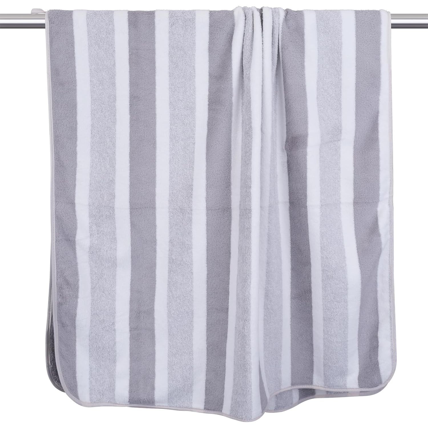 Black Gold The Finer Touch Microfiber Hand Towel 500 Gsm | Soft & Quick Dry, Super Absorbent, Lightweight Towel (Grey & White) - Pack 0f 2