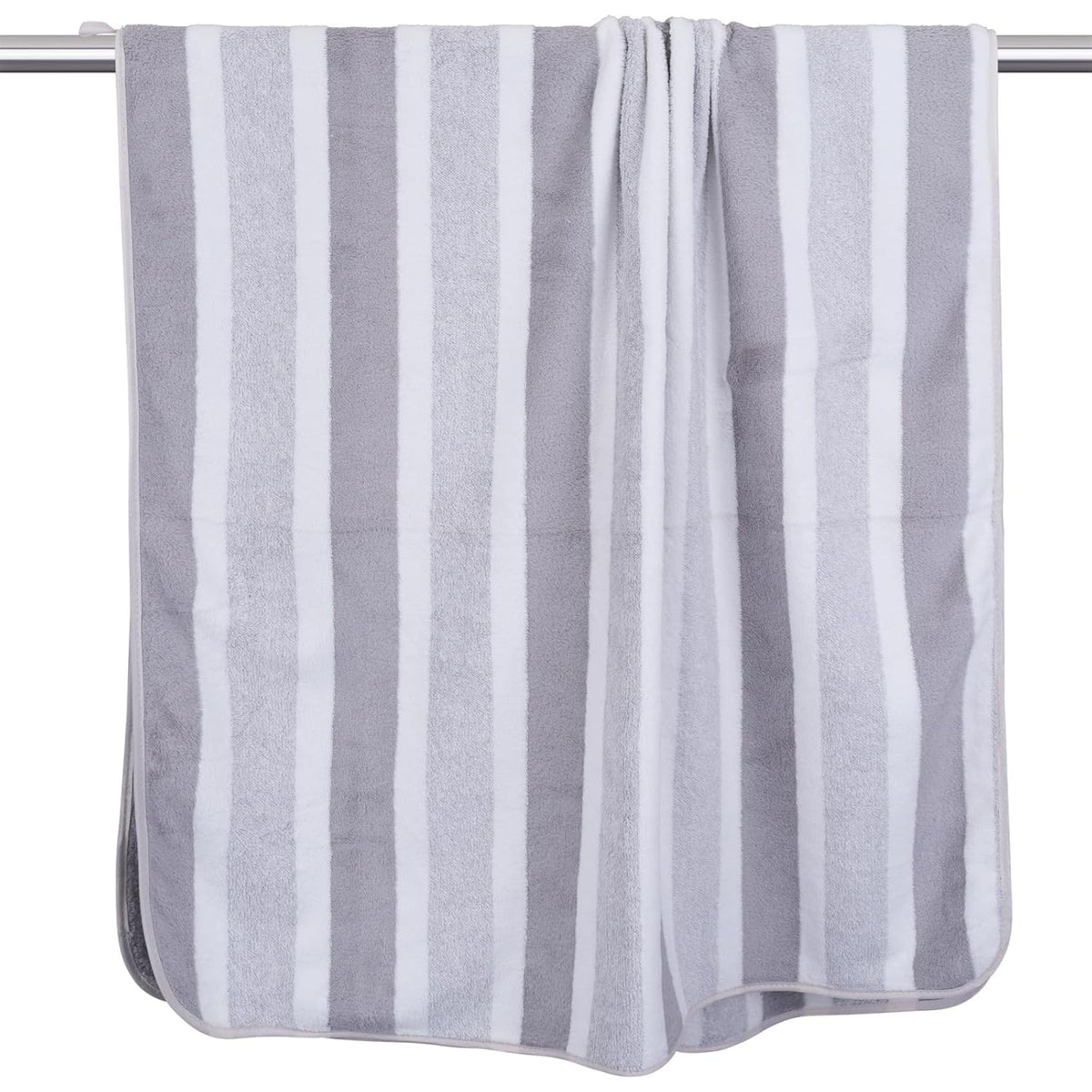 Black Gold The Finer Touch Microfiber Hand Towel 1000 Gsm | Soft & Quick Dry, Super Absorbent, Lightweight Towel (Grey & White) - Pack 0f 4