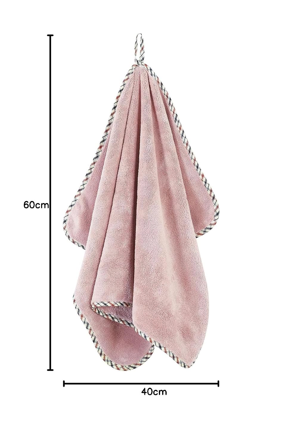 Spread Spain Microfiber Hand Towel 400 Gsm | Super Soft & Highly Absorbent Hand Towel For Gym & Workout Towels - Ivory & Rose (Pack Of 2)