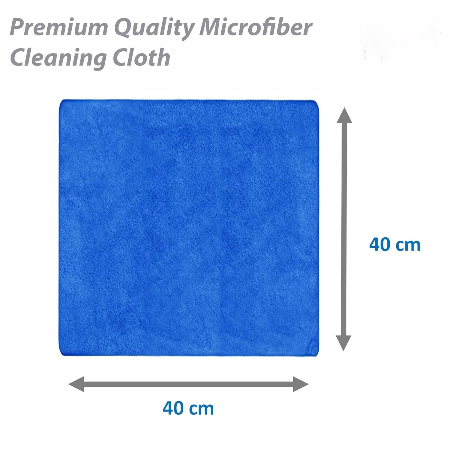 Showstopper Super Soft Microfiber Hand Towels 800 Gsm | Ultra Absorbent, Lint-Free, Scratch-Free, Quick-Dry, Gym & Workout Towels - Set Of 4 (Grey & Blue)
