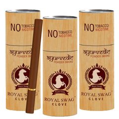 Royal Swag Herbal Cigarettes 100% Tobacco Free & 100% Nicotine Free Clove Crush With Ayuvredic Herbs Flavoured - (Pack Of 15 Sticks)