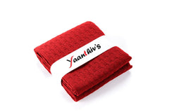 Yaanthiv'S Unisex Waffle Bath Towel | Light Weight Quick Dry Towel For Travel, Gym, Beach, Pool & Yoga 400 Gsm - Red