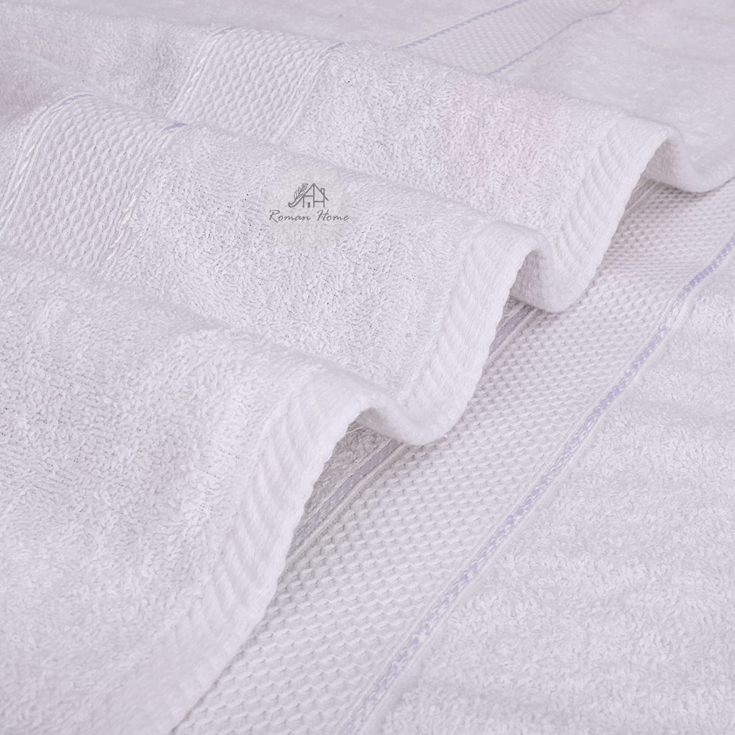 Roman Home Cotton Soft Bath Towel 500 Gsm (White)