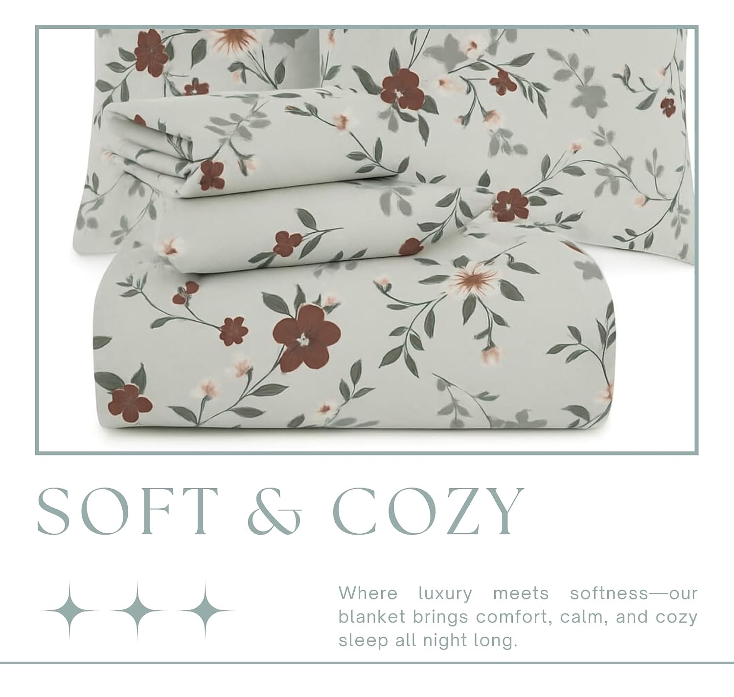 Bedding Set With 1 Pc Bedsheet, 2 Pc Cushion With Zip, 2 Pc Pillow Covers | 90 X 100 Inches, Grey & Pink - Soft, Breathable, & Lightweight For All-Season Comfort