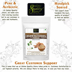 Online Quality Store Organic Ashwagandha Powder For Stress Relief, Anxiety Support, Immune System Booster, Carefully Sourced And Crafted To Provide You With A Premium Quality | 100gm 0.2lbs