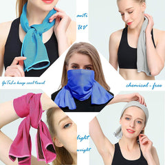 Trifecta Cooling Sport Towel 750 Gsm | Soft Breathable Chilly Towel Stay Cool For Yoga, Golf, Gym, Camping, Running, Travel Towel, Sports Towel (5 Pcs) - Multicolor