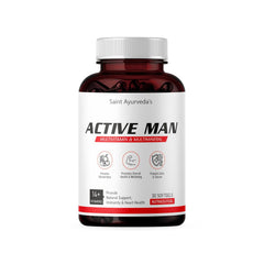 Saint Ayurveda Multivitamin Active Man With Ginseng, Lycopene, Grape Seed Extract & Vitamin B1, B2, B6, B12, A & Folic Acid For Daily Energy, Immunity, Gut & Bone Health | 30 Softgel , 50gm 0.2lbs
