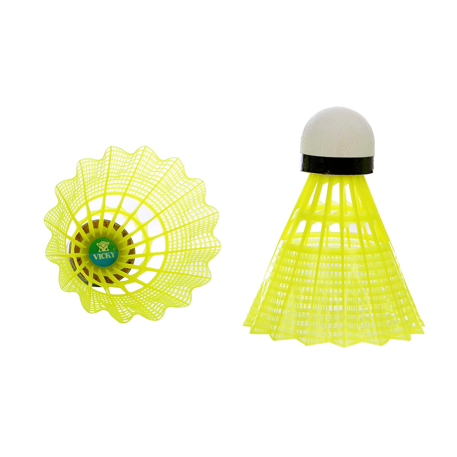 Vicky Jet 350 Nylon Badminton Suttlecock For Advance & Professional Players | Green , Pack Of 3