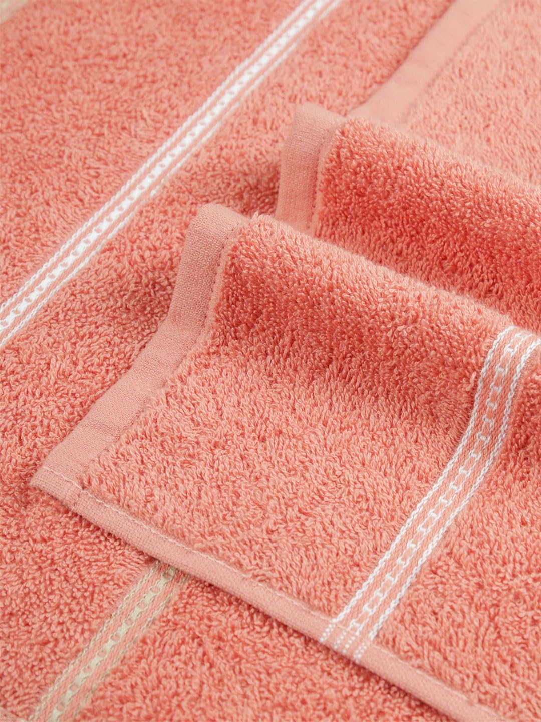 Mytrident Hand Towel Urban Comfort 400 Gsm | 100% Cotton Bath Towel (Brick Red)- Pack Of 2
