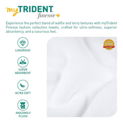 Mytrident Bath Towel 600 Gsm | 100% Cotton Fashion Bath Large Size Towel Ultra Soft, Super Absorbent, Luxurious, Amazingly Plush (White)