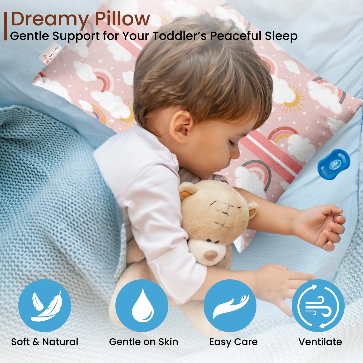 Personalized Pillow For Kids, Super Soft Cotton Kids Cushion - 12 X 18 Inches | Custom Name, For 5 Years Old Kids, Adorable Prints | For Head, Neck Support Baby Pillow - Pillow 13