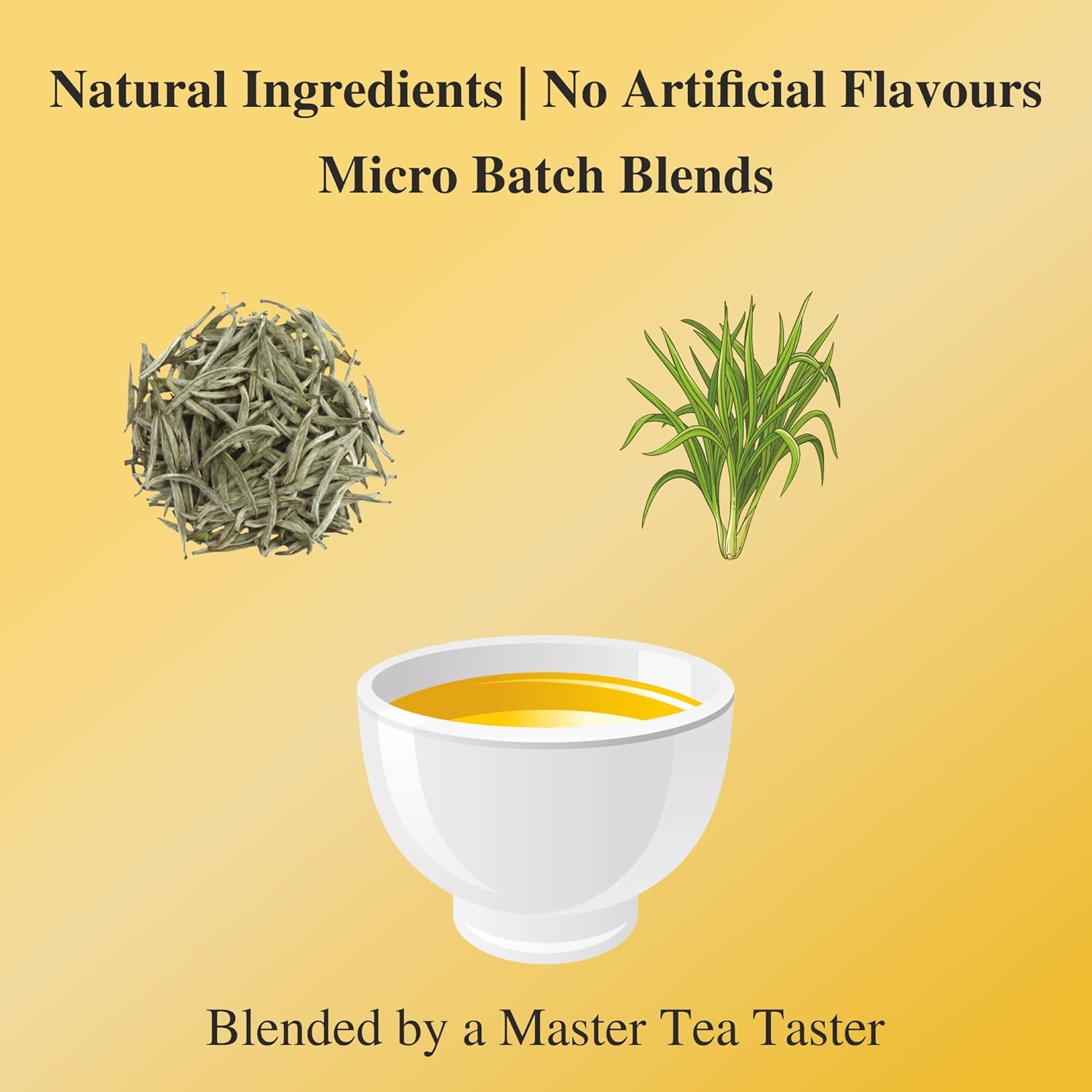 San-Cha Silver Needles Lemongrass White Tea - 75gm, 2.6 Ounce | Relaxing & De-Stress Tea - Low Caffeine, Richest In Antioxidants