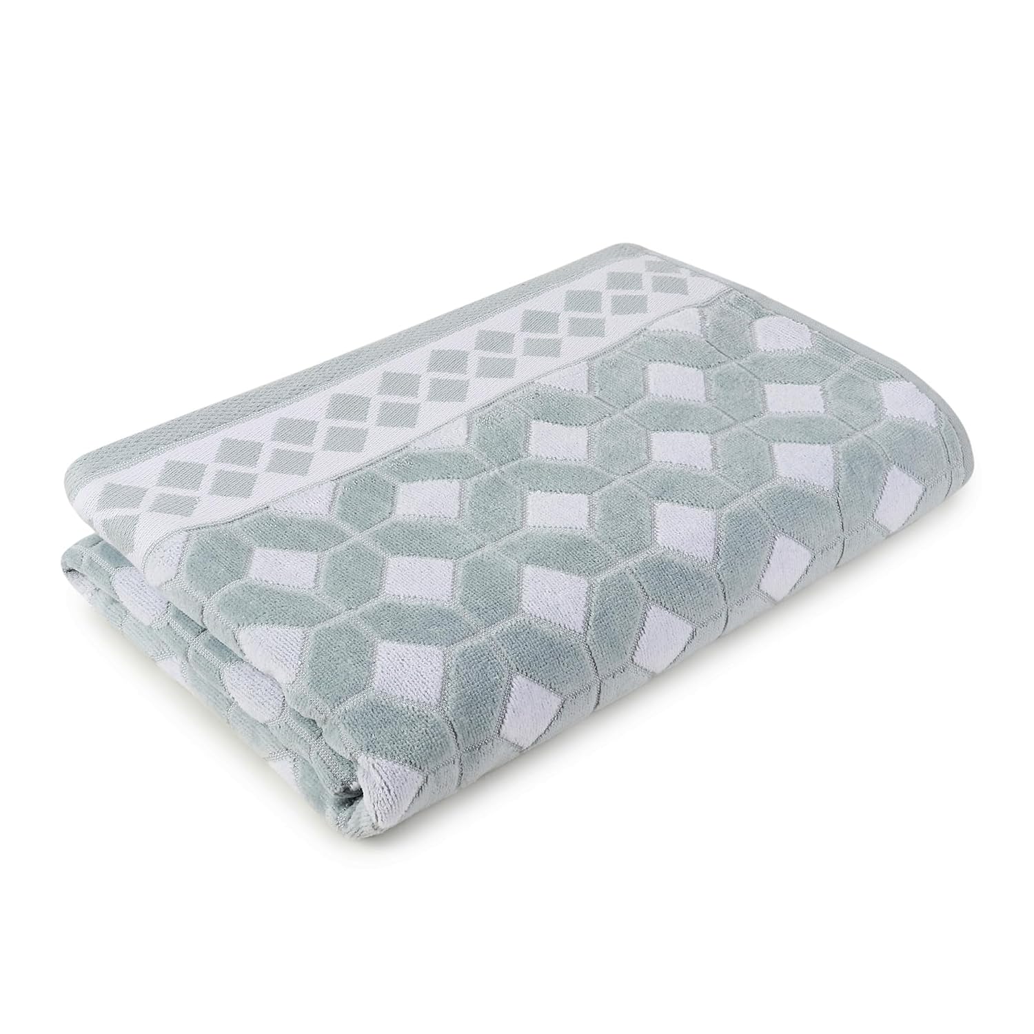 Brodloom Cotton 1 Bath Towel + 2 Hand Towels 950 Gsm | Ultra Soft, Quick Dry & Premium Gift Set Towel (Sage Green)