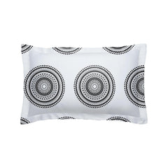 Flat 1 Single Size Bedsheet With 1 Pillow Covers - Size 55 X 88 Inches, White & Black | Luxury Soft Sheet, Lightweight & Breathable Bedsheet