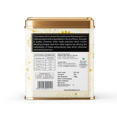 Golden Tips Earl Grey Black Tea - 100gm Tin, 3.5 Ounce, 50 Cups | Blended With Pure Oil Of Bergamot - Brew Hot Or Iced Tea | Low Caffeine Loose Leaf Tea