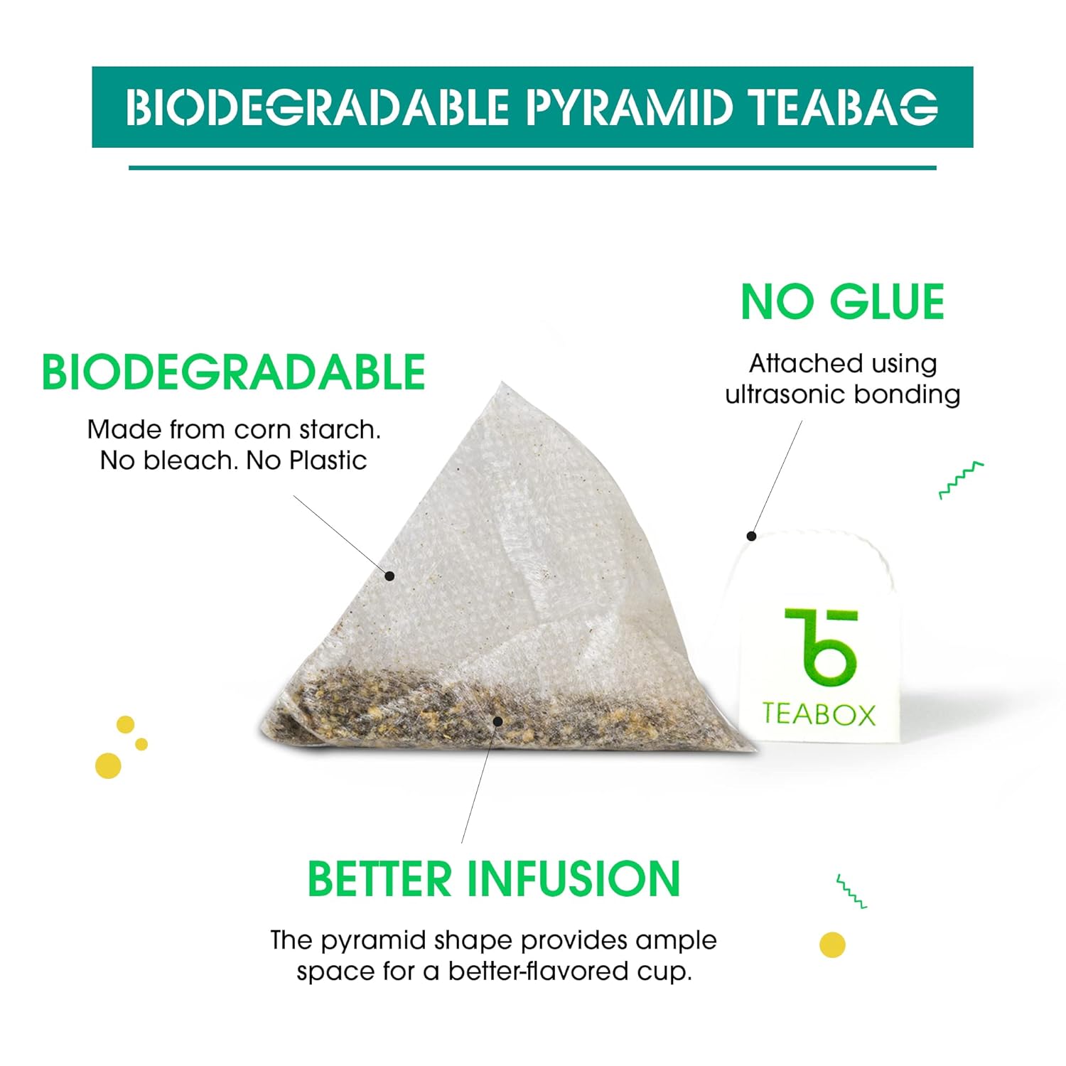 Teabox Detox Kahwa Herbal Tea - 25 Pyramid Tea Bags | Made With 8 Natural Ingredients - 100% Bio Degradable Teabags | 0% Bitterness