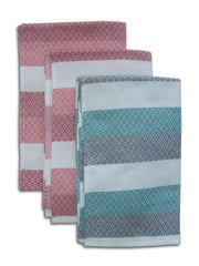 Athom Trendz Living Cotton Bath Towel 600 Gsm | Lightweight, Soft & Absorbent, Quick-Drying, Skin-Friendly, Luxury Quality, Durable Towel - Pack Of 3 (Multi26)