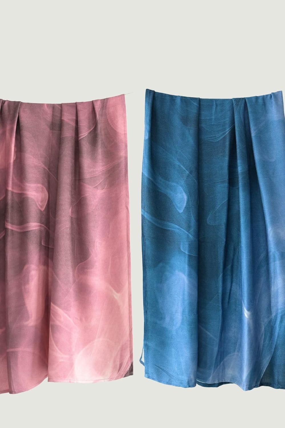 Madake Bamboo Ultra Soft Printed Thin Towel 454 Gsm | Quick Dry, Super Absorbent | Extra Large Bath Towel For Men & Women Pack Of 2 (Azure Mist & Rose Mist)