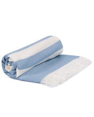 Mush 100% Bamboo Light Weight & Ultra-Compact Turkish Towel | Super Soft, 250 Tc, Absorbent, Quick Dry, Anti-Odor Bamboo Towel (2, Muted Blue & New Peach)