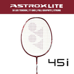 Yonex ASTROX LITE 45i Graphite Badminton Racquet 5U G4, Colour - Multicolor, Grip Size - 4 5/8 Inches