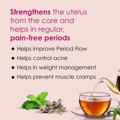 Namhya Women's Health Tea Plus - 100gm, 3.5 Ounce | Loaded With Natural Ayurvedic Herbs - PCOS Supplements For Women | Caffeine Free, No Added Sugar