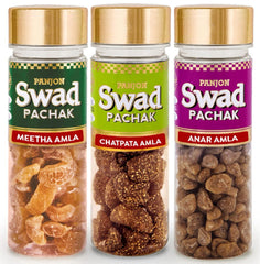Panjon Swad Chatpata Amla, Anar Amla & Meetha Amla Candy Mukhwas 350gm, (110gm *3 Bottles)