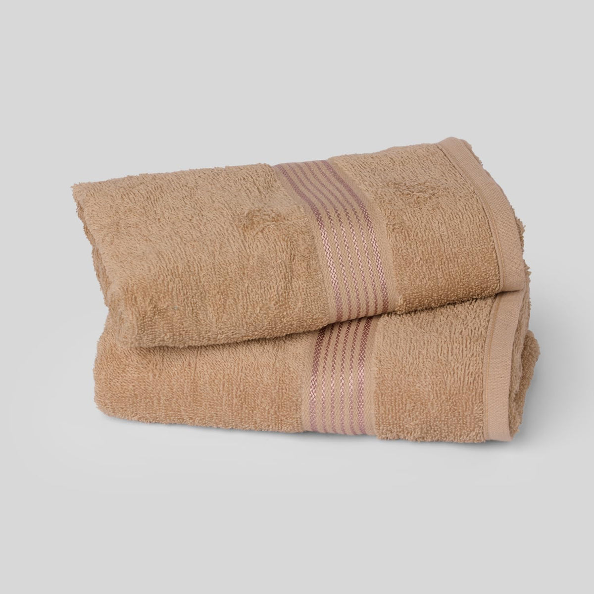 Kopa Quick Dry 100% Cotton Soft Terry Hand Towel 380 Gsm | Quick Dry 100% Cotton Super Absorbent, Lightweight (D'Ross) Hand Towel (Taupe)- Pack Of 2
