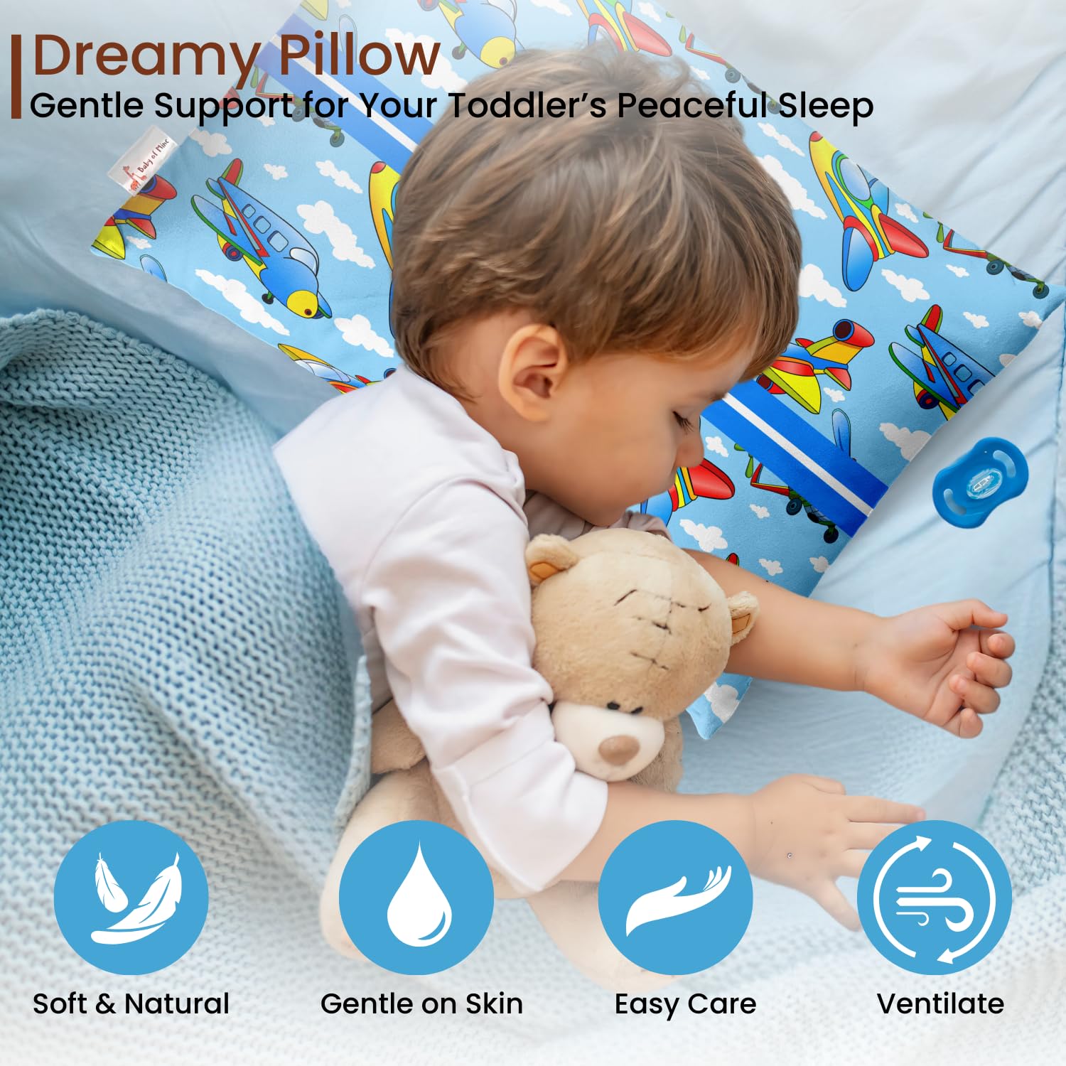 Personalized Pillow For Kids, Super Soft Cotton Kids Cushion - 12 X 18 Inches | Custom Name, For 5 Years Old Kids, Adorable Prints | For Head, Neck Support Baby Pillow - Pillow 15