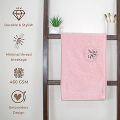 Akiko Home Prima Dream 100% Cotton Bath Towels 450 Gsm | Soft, Absorbent & Durable, Cotton Bath Towel | Pack Of 1 (Peach)