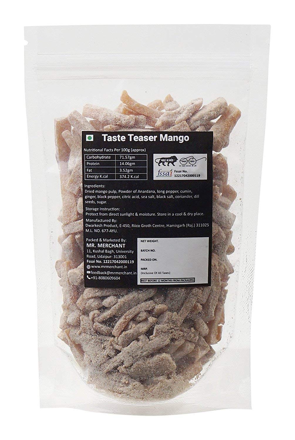 Mr. Merchant Taste Teaser Mango 2kg, (400gm * 5) | Jar Pack