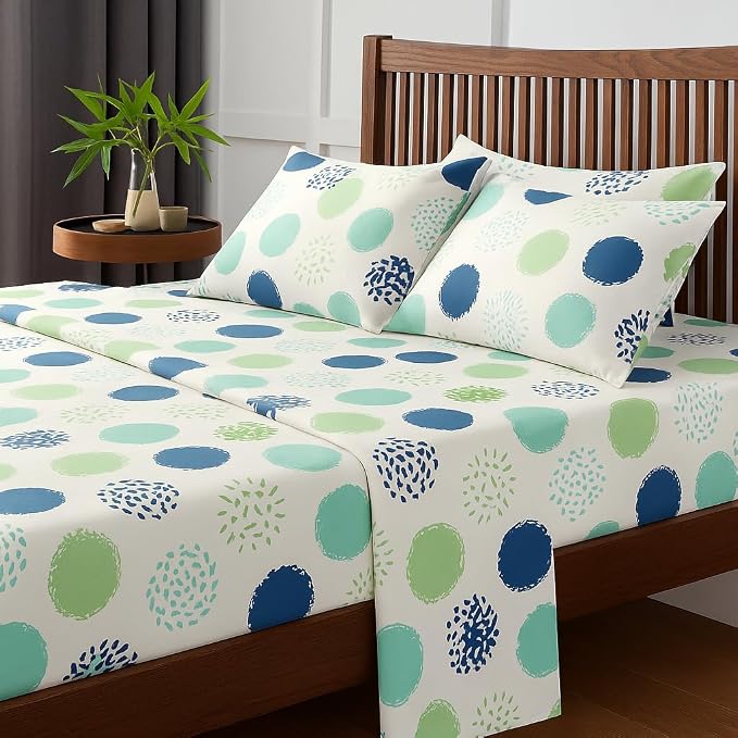 Microfiber Bed Sheets - Brushed Bedding Flat Bedsheets & Pillowcase - Super Soft Microfiber, Breathable Wrinkle, Fade Resistant & Cooling Single Sheets | 68x90 Inch, Multicolor