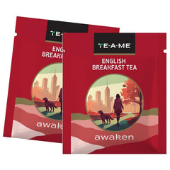 TE-A-ME Awaken English Breakfast Tea - 25 Tea Bags | Full-Bodied & Rich Taste - Smooth & Robust Flavor | Contains Caffeine - Packaging Might Vary