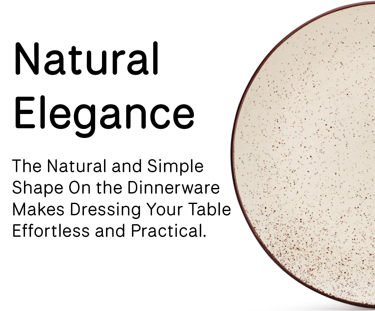 Ceramic Handcrafted Serving Handmade Small Plates Set Of 4 - 7.4 Inch, Beige Speckle | Hand Painted, Stoneware - Dinnerware | Scratch Resistant, Microwave & Dishwasher Safe