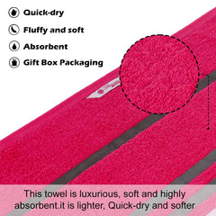 Casa Copenhagen Egyptian Cotton Ecstatic Hand Towel 740 Gsm (Pink)- 6 Pcs