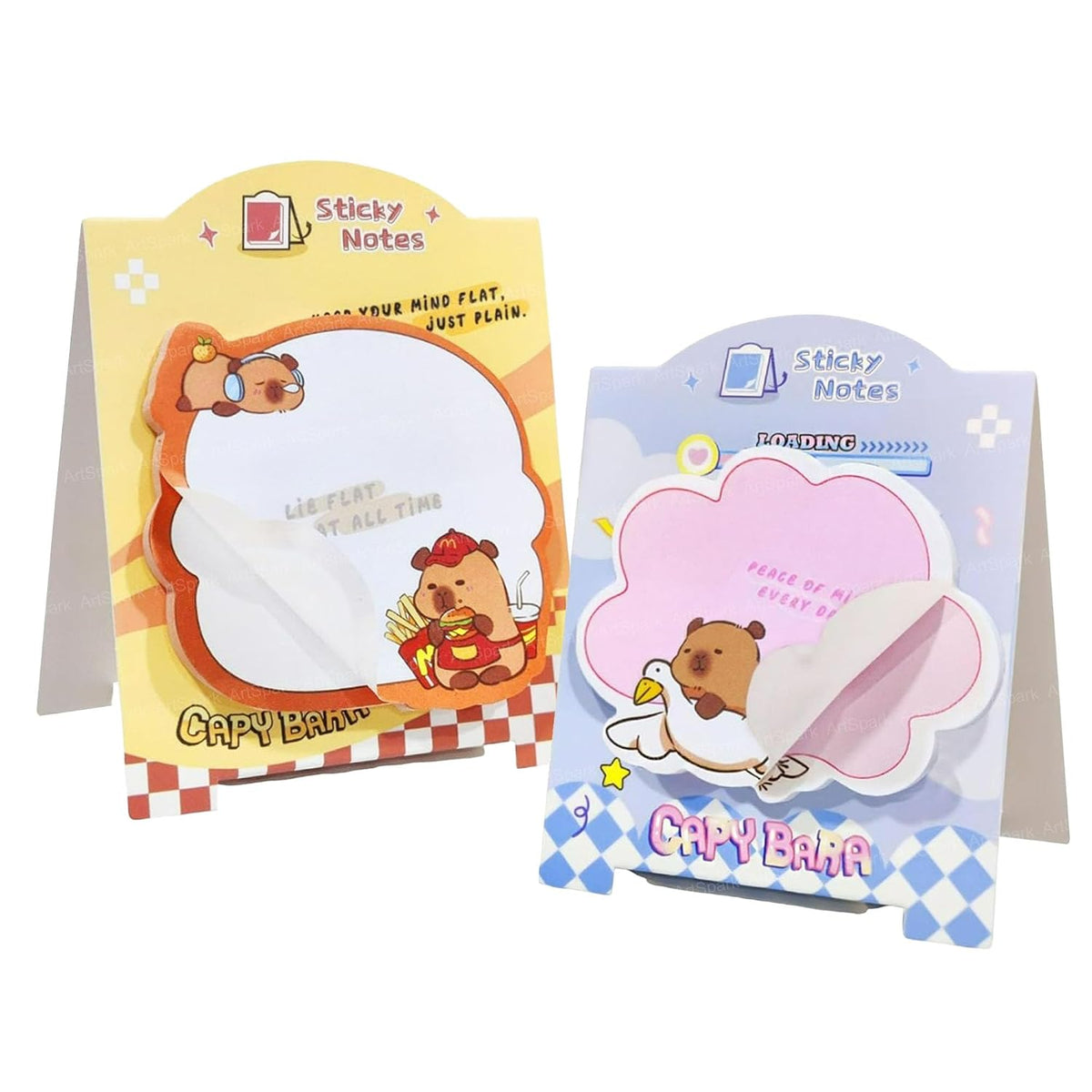 Capybara Sticky Notes – 60 Sheets Kawaii Memo Pads, Self-adhesive Sticky Notes For Study, Writing