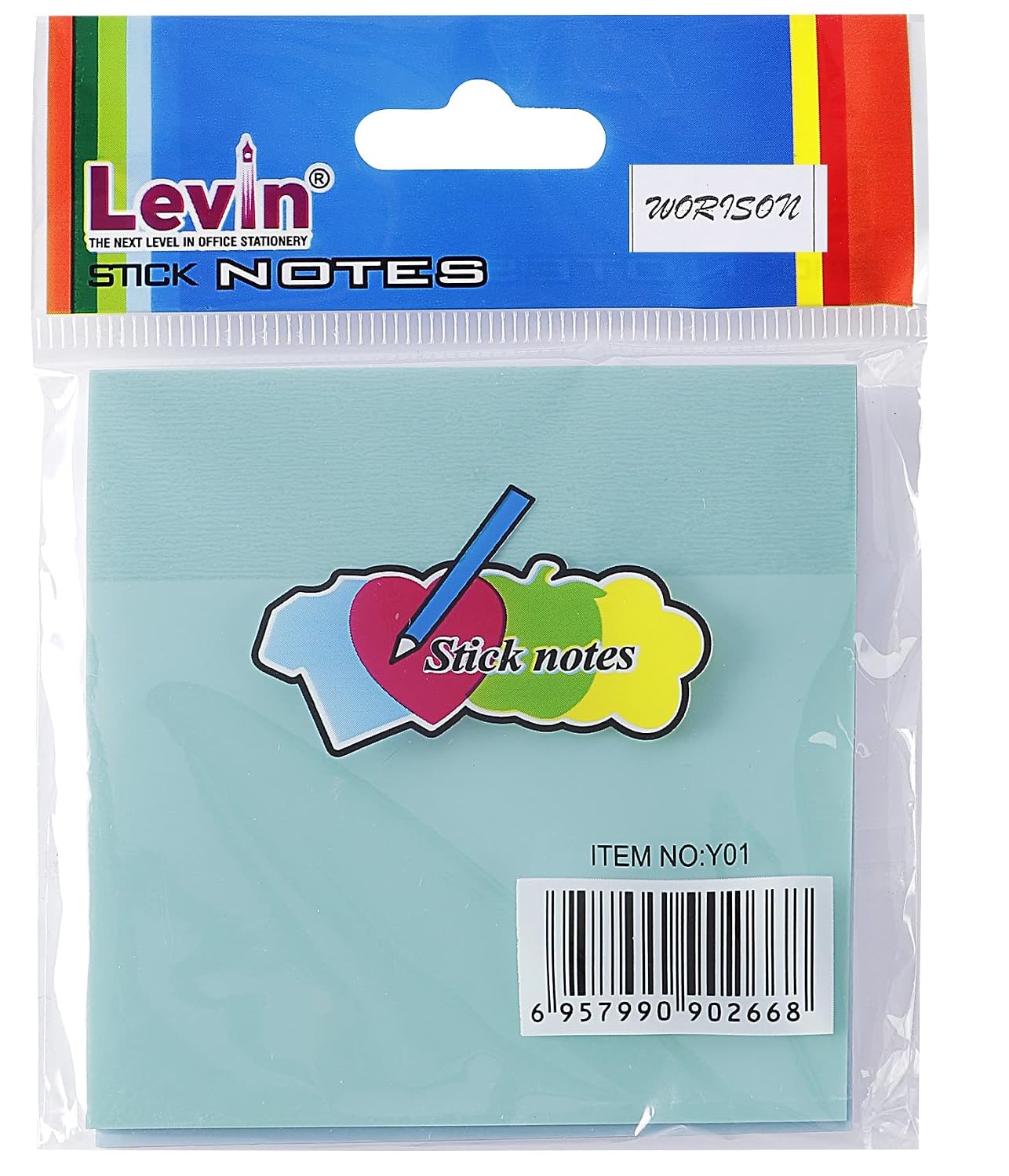 Pastel Green & Blue Sticky Notes Pad 3 X 3 Inch, For Books, Waterproof Sticky Notes 100sheets